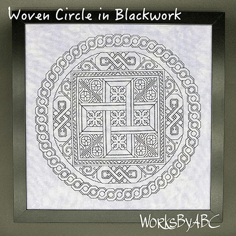 Woven Circle in Blackwork