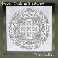 Woven Circle in Blackwork