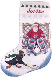 Hockey Santa Stocking