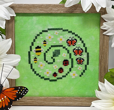 Bugs and a Bee on a Vine