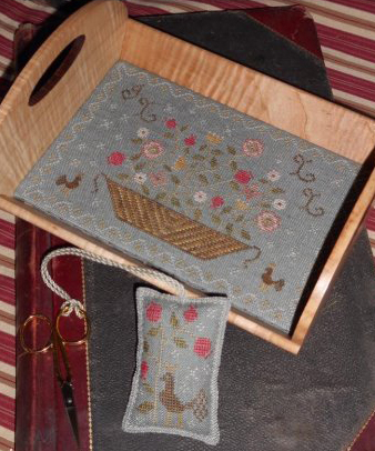 Floral Basket Tray and Fob