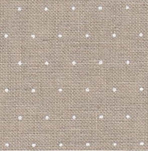 Linen w/White Mini Dots 28 Ct. Cashel Linen