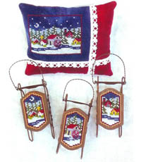 Mill Village Sled Ornaments