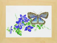 Blue Butterfly with Clematis Kit