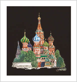 St. Basils Cathedral Moscow on Black Kit