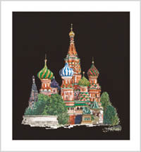 St. Basils Cathedral Moscow on Black Kit
