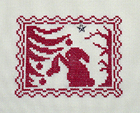 Christmas Silhouette - Bunny Hangs Her Christmas Stocking