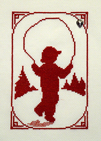 Summer Memories Silhouette - Girl Jumping Rope