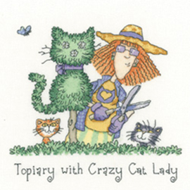 Cats Rule - Topiary with Crazy Cat Lady