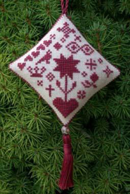 Christmas Redwork Ornament