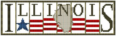 Flag Mini Blocks - Illinois