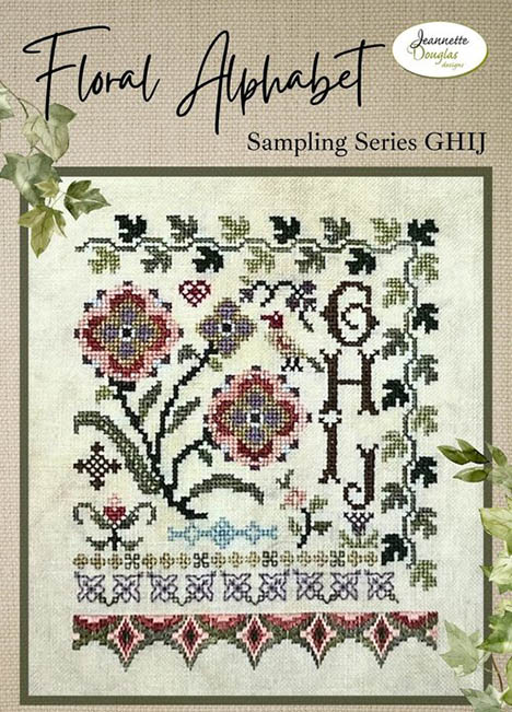Floral Alphabet Sampling Series - GHI