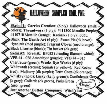 Halloween Sampler Embellishment Pack