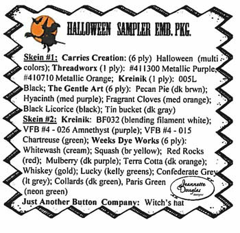 Halloween Sampler Embellishment Pack
