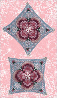 Winter Rose Petite Flower Cushion