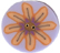 lc1022 Orange Daisy on Purple - Just Another Button Co