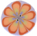 lc1030 Orange Poppy on Purple - Just Another Button Co