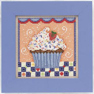 2011 Spring Button & Bead-Chocolate Cupcake