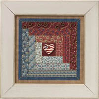 2011 Autumn Button & Bead-Log Cabin 