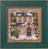 2012 Christmas Village Button & Bead - Barber Shoppe