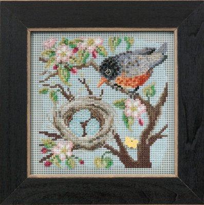 2015 Spring Button & Bead - Spring Robin