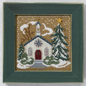 2006 Christmas Village Button & Bead - Country Church 