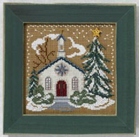 2006 Christmas Village Button & Bead - Country Church 