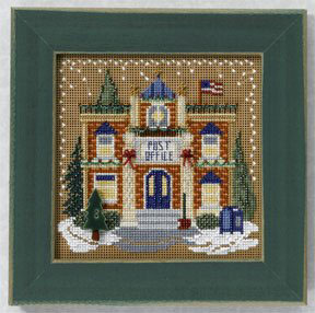 2006 Christmas Village Button & Bead - Post Office