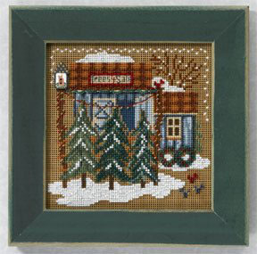 2006 Christmas Village Button & Bead - Tree Farm