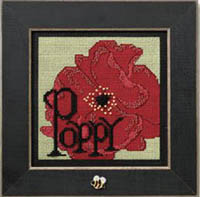 2009 Spring Button & Bead-Poppy