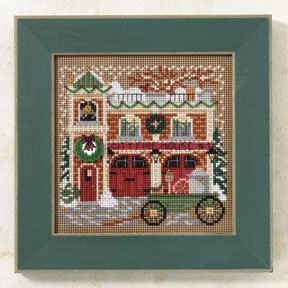 2009 Christmas Village Button & Bead-Firehouse