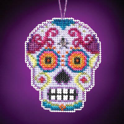 Calavera Charmed Ornament - Morado