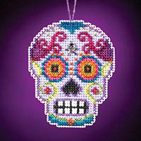 Calavera Charmed Ornament - Morado