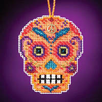 Calavera Charmed Ornament - Naranja