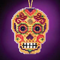 Calavera Charmed Ornament - Amarillo