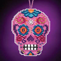 Calavera Charmed Ornament - Rosa