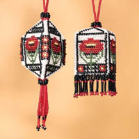 Beaded Ornaments - Poppy Field 