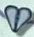 nh1007 Blue Heart & Flower - Just Another Button Co