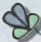 nh1007 Blue Heart & Flower - Just Another Button Co