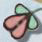 nh1007 Coral Heart & Flower - Just Another Button Co