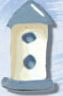 nh1011 Blue Roof Birdhouse - Just Another Button Co