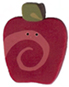 nh1100 Swirly Red Apple- Just Another Button Co