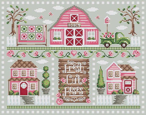 Rose Farm Collection #1 - Pink Barn