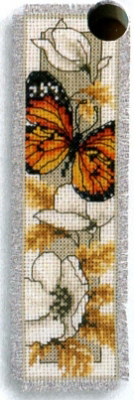 Butterfly on Flowers V Bookmark Kit