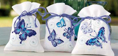 Blue Butterflies Potpourri Bags Kit