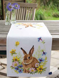Hare in Flowers Runner Kit