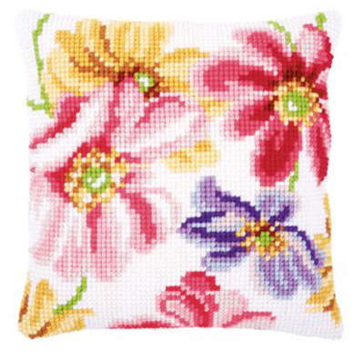 Colorful Flowers Cushion Kit