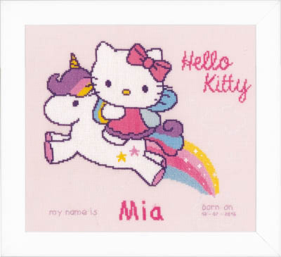 Hello Kitty & Unicorn Birth Announcement Kit