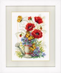 Watering Can with Flowers Kit