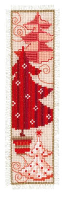 Red Christmas Trees Bookmark Kit